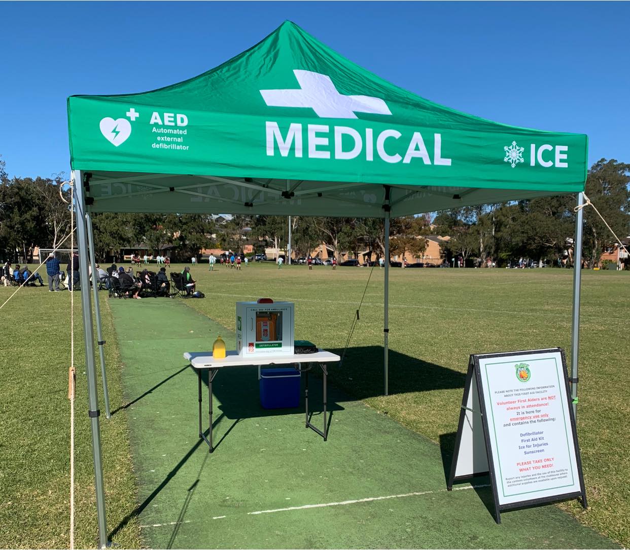 A proactive East Gosford FC has created a secondary First Aid station at Hylton Moore Oval